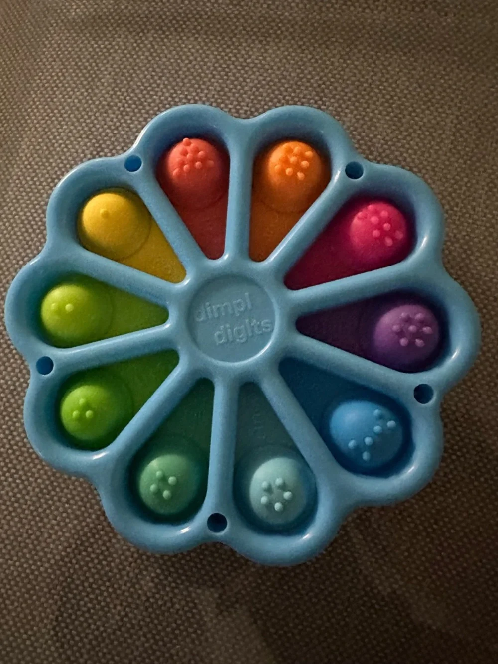 Dimpl Digits Rainbow Popper Toy - Blue Frame